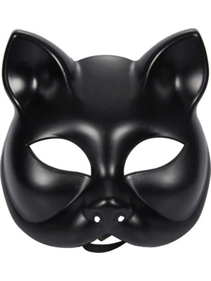Vanch Siyah Renk Lüks Kedi Maskesi 12x13 cm (5264)