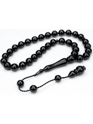 LTG Nova Oltu Taşı Sade Küre Kumpaslı Yapım Tespih