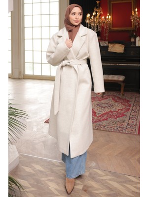 İmaj Butik Taş Büyük Beden Kaşe Kaban