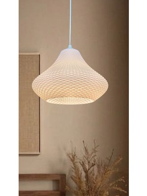 Decory Nathalie Mesh Dokulu Avize, Pinterest Tarzı Özel Tasarım Tekli Sarkıt Avize (Bioplastik) E27