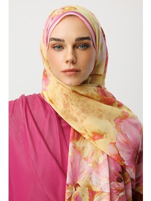 Mooncorn Rose Desen Hebei Ipek Şal