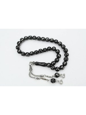 LTG Nova Üçhilal Işlemeli Oltu Sıkması Tespih