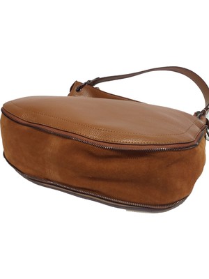 Atelier Terra Marea Espırıon Taba Kahve | Hakiki Deri Kadın Tote ve Ince Askılı Omuz Çantası