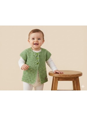Evitle El Örgüsü Unisex Bebek Antibakteriyel Yelek (1-2 Yaş)
