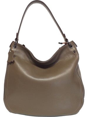 Atelier Terra Marea Espırıon Vizon | Hakiki Deri Kadın Tote ve Ince Askılı Omuz Çantası