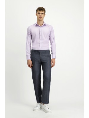 Kiğılı Uzun Kol Slim Fit Dar Kesim Pamuk 4 Mevsim Oxford Gömlek