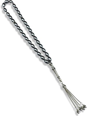 Tudi Silver Hematit Taşı 925 Ayar Gümüş Tesbih