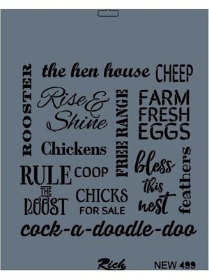 Pazarcan Rich New Seri N499 Stencil 35X25 cm