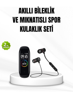 Pazarcan Akıllı Spor Bilekliği ve Gürültü Önleyici Bluetooth Kulaklık Seti