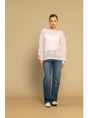 Nisan Triko Kayık Yaka Triko Kazak