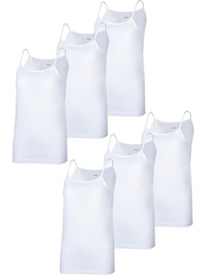 6'lı Kadın %100 Pamuklu Ip Askılı Atlet