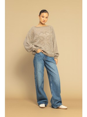 Nisan Triko Kayık Yaka Triko Kazak