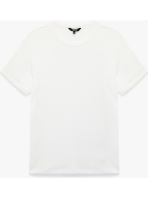 Koton Kısa Kollu Bisiklet Yaka Pamuklu Slim Fit Tişört