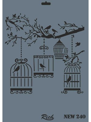 Pazarcan Rich New Seri N240 Stencil 35X25 cm