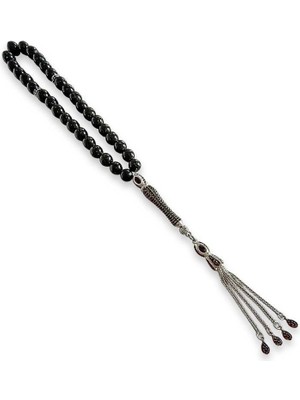 Tudi Silver Küre Kesim Yıldız Taşı Gümüş Tesbih