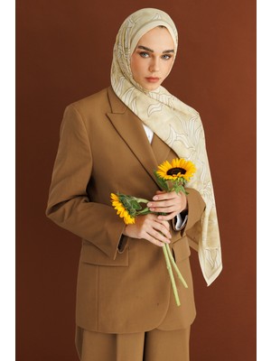 Mooncorn Frond Desen Hebei Ipek Şal