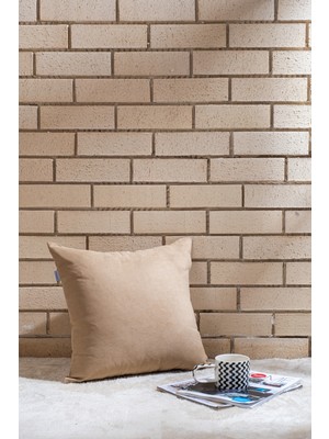 Homy Textiles Soft Earth Modern, Sade Dekoratif Yastık, Düz Kırlent Kılıfı, Warm Taupe