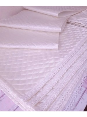 Evsay Dolap Içi Kapitone Güpürlü Raf Örtüsü En 35CM Boy 150CM Beyaz