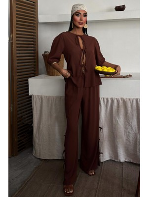 Lijuri Önü Bağcıklı Paça Yırtmaçlı Kırınkıl Salaş Takım 10183 R9-J-K3