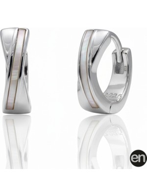 En Gümüş Sedefli Halka Küpe