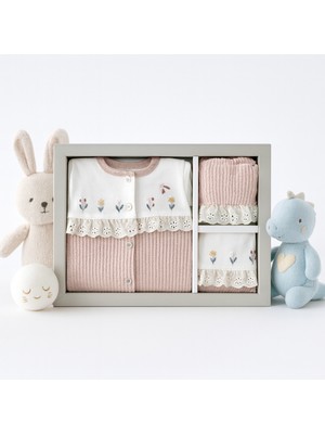 Yenidoğan 5li Zıbın SET/%100 Pamuk Kız Bebek Hastane Çıkışı/hediyelik Kız Bebek Hastane Çıkışı