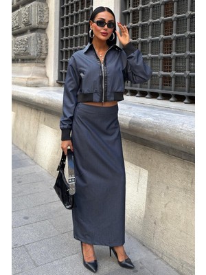 Lijuri Daniel Suni Deri Bomber Ceket Takım 9940 R4-K-K5