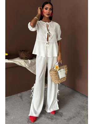 Lijuri Önü Bağcıklı Paça Yırtmaçlı Kırınkıl Salaş Takım 10183 R9-J-K3