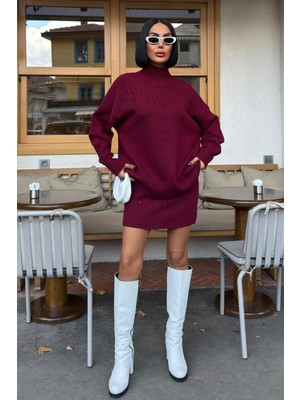 Lijuri Ajur Detaylı Balıkçı Yaka Triko Takım 10256 R1-I-K2