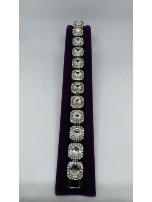 Karya Takı Beyaz Taşlı Bileklik