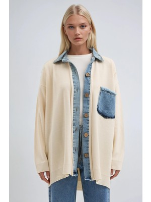 Lijuri Denim Garnili Rahat Hırka 5195