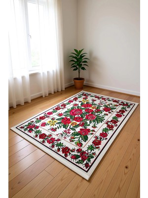 Blghome Dokuma Tabanlı Kolay Tamizlenir Dekoratif Halı BLG3831