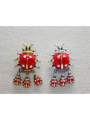 İlkyaz Fashion Swaroski Uğur Böceği Magnet ALK3856 ILKYZ-KRGRS34