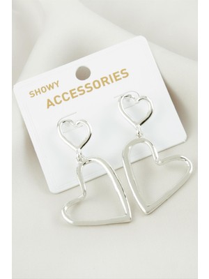 İlkyaz Fashion Kalp Metal Küpe