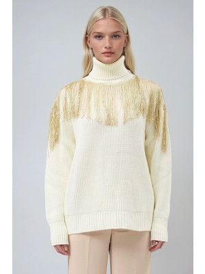 Lijuri Sim Püskül Detaylı Triko Kazak 1341 R3-D-K5