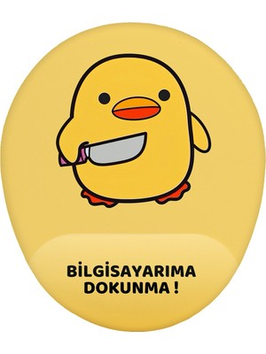Hamiki Bela Ördek Bilgisayarıma Dokunma Bilek Destekli Mouse Pad Ergonomik Kaymaz Taban Mousepad Fare Altlığı