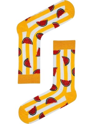 Çorapmatik Karpuz Desenli Renkli Soket Çorap