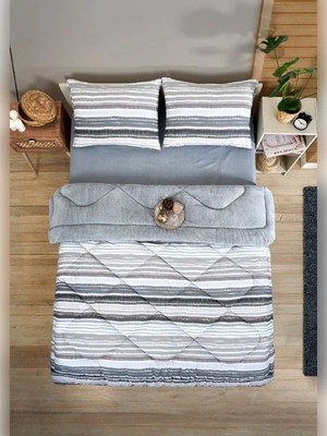 Çift Kişilik Wellsoft Çift Taraflı Yorgan ve Yastık Kılıfı Seti