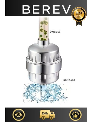 Berev Duş Banyo Mutfak Filtresi Klor Kireç Kötü Koku Toksinlere Karşı Etkili Su Arıtma Filtresi