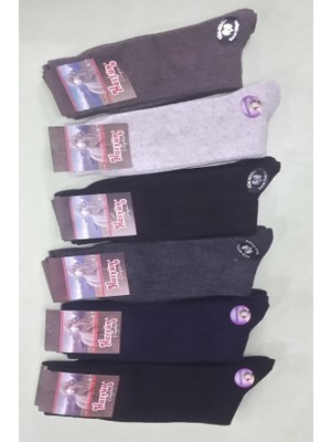 Kadın 6'lı Paket Hasyün Karışık Renk Yün Çorap