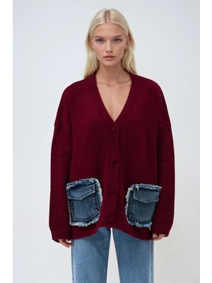 Lijuri Blanc Denim Detaylı Triko Hırka 5187 R4-H-K2