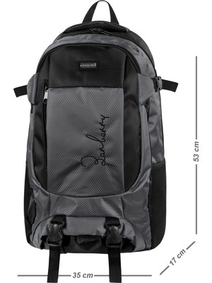 Barberri Spor Seyahat Günlük Outdoor Bel ve Omuz Destekli Çift Suluklu Laptop Bölmeli Dağcı Sırt Çantası