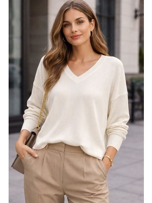 Rmg Büyük Beden Kaşmir Karışımlı Kazak