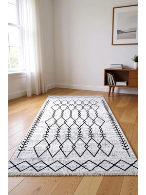 Blghome Digital Baskılı Kaymaz Dokuma Tabanlı Bambu Halı