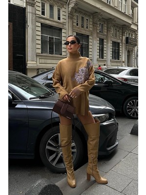 Lijuri Nakış Detaylı Triko Kazak 1340 R3-B-K2