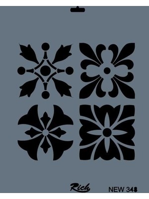 Pazarcan Rich New Seri N348 Stencil 35X25 cm