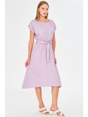 Armonika Kadın Beli Lastikli Bağlamalı Elbise ARM-18Y001133