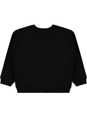 Civil Boys Aslan Nakışlı 6-9 Yaş Sweatshirt - Siyah 7-8 Yaş