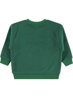 Civil Boys Geyik Nakışlı 2-5 Yaş Sweatshirt - Yeşil 3-4 Yaş