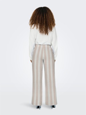 Only Onlcaro Mw Lınen Bl Pull-Up Pant cc Pnt Kadın Humus Pantolon - 15291807
