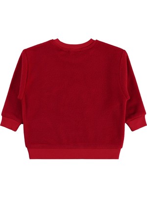 Civil Boys Geyik Nakışlı 2-5 Yaş Sweatshirt - Kırmızı 5-6 Yaş